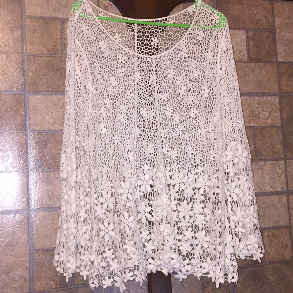 White knitted Lace blouse